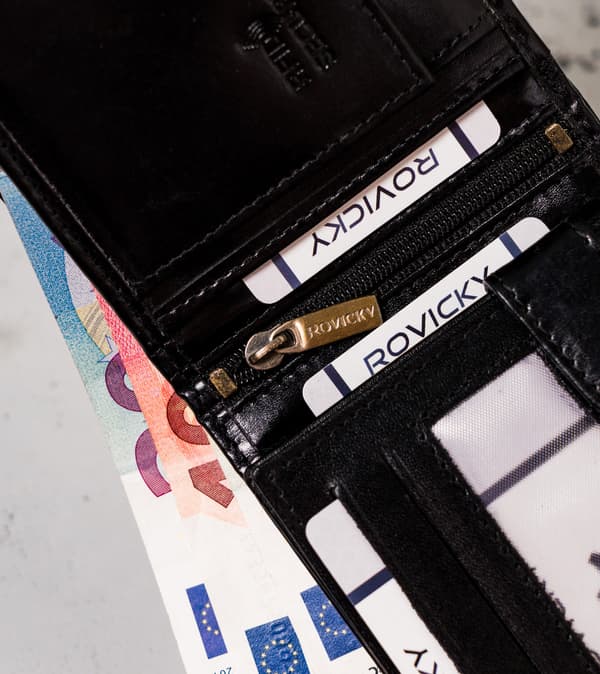 Pánská kožená peněženka s RFID Protect - Rovicky