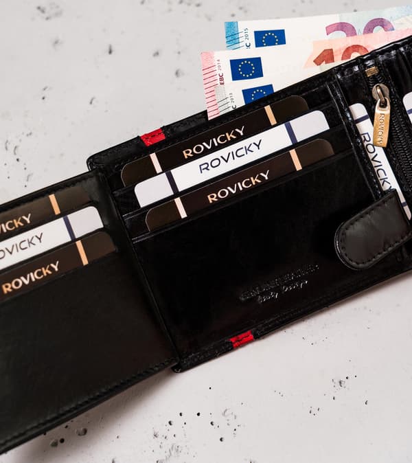 Pánská kožená peněženka s RFID Protect - Rovicky