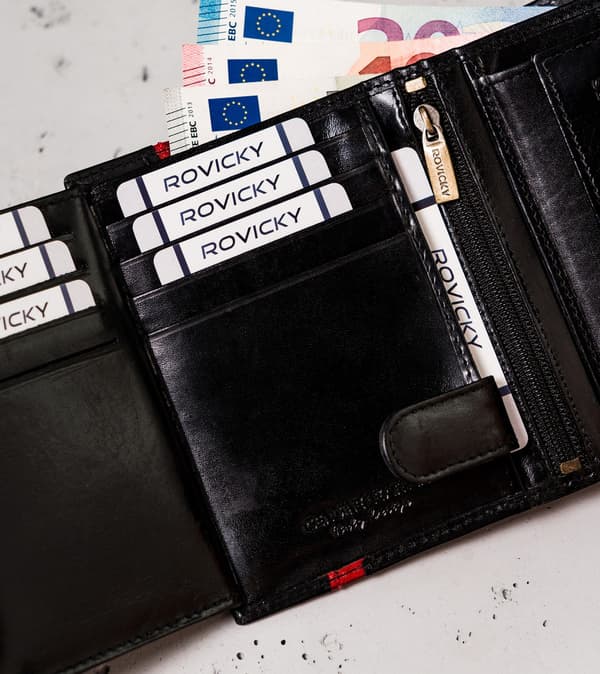 Pánská kožená peněženka s RFID Protect - Rovicky