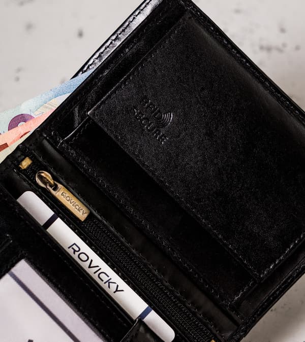 Stylová pánská peněženka z přírodní hovězí kůže - Rovicky