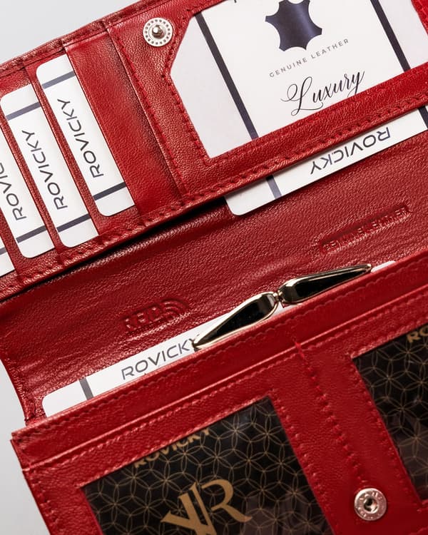 Velká kožená peněženka se systémem RFID Protect - Rovicky