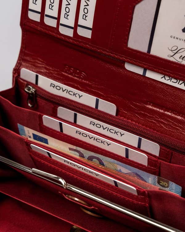 Velká kožená peněženka se systémem RFID Protect - Rovicky