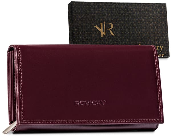 Dámská kožená peněženka s klopou - Rovicky