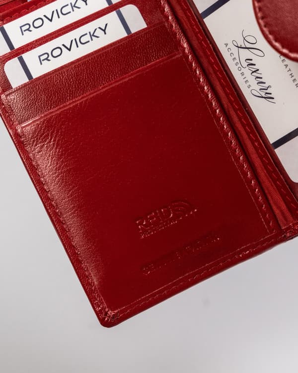 Dame læder pung med RFID Protect system - Rovicky