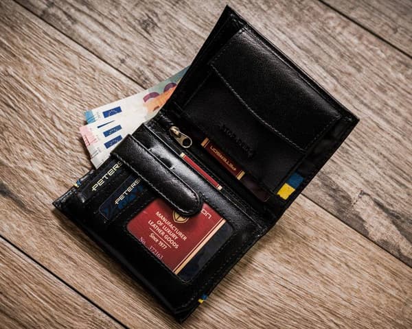Pánská kožená peněženka ve vertikální orientaci s RFID systémem - Peterson