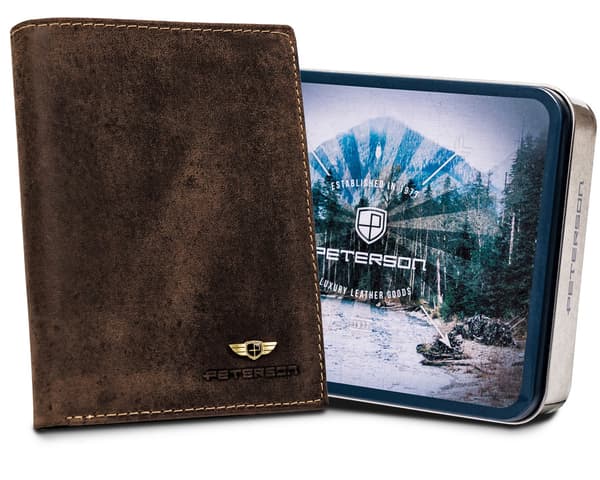 Pánská kožená peněženka na karty s RFID Protect - Peterson