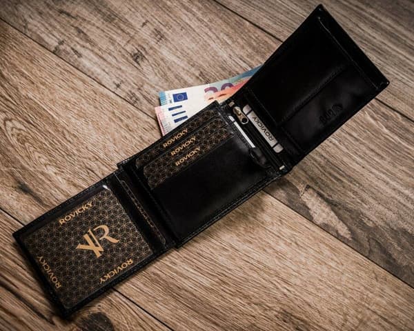 Elegantní pánská peněženka s velkou částí na doklady - Rovicky