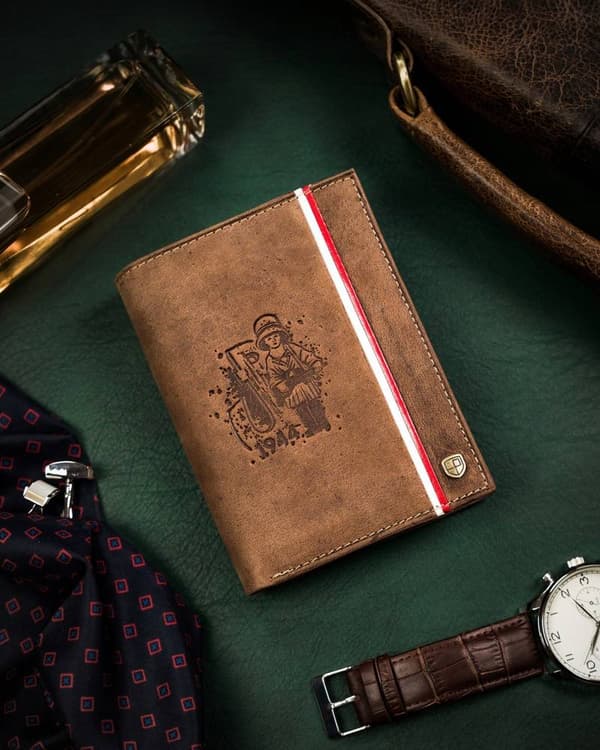 Velká, kožená pánská peněženka s patriotickým motivem - Peterson