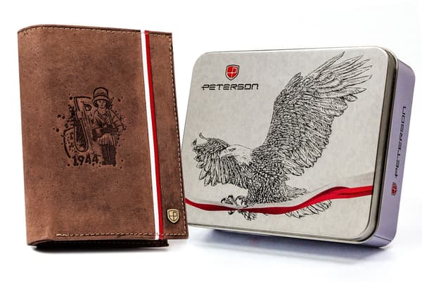 Velká, kožená pánská peněženka s patriotickým motivem - Peterson