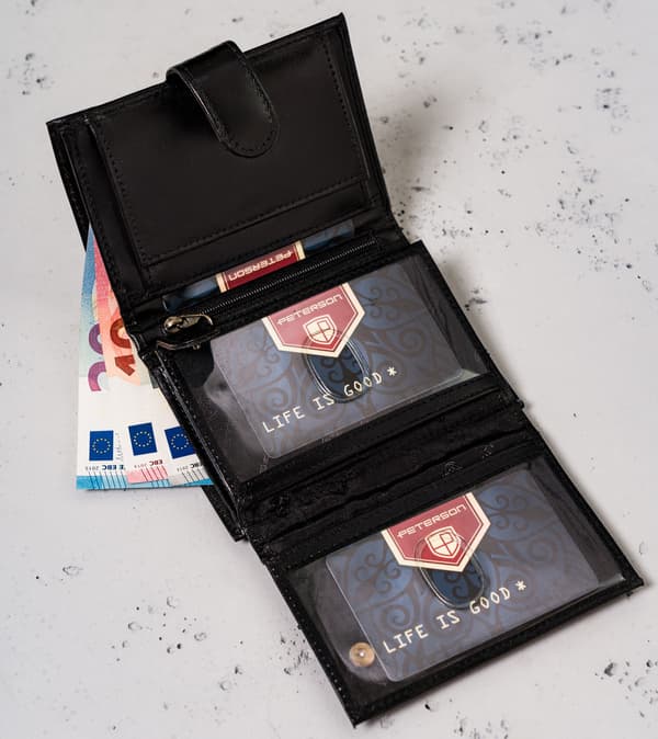 Læderkortpung med RFID Protect-system - Peterson