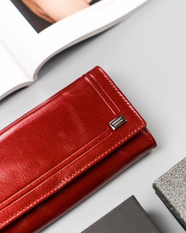 Kožená dámská peněženka na karty s ochranou RFID Protect - Rovicky