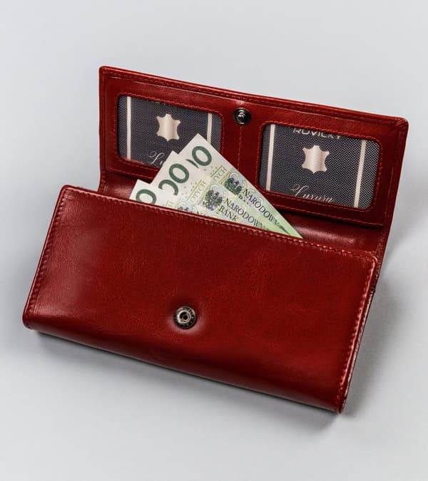 Kožená dámská peněženka na karty s ochranou RFID Protect - Rovicky