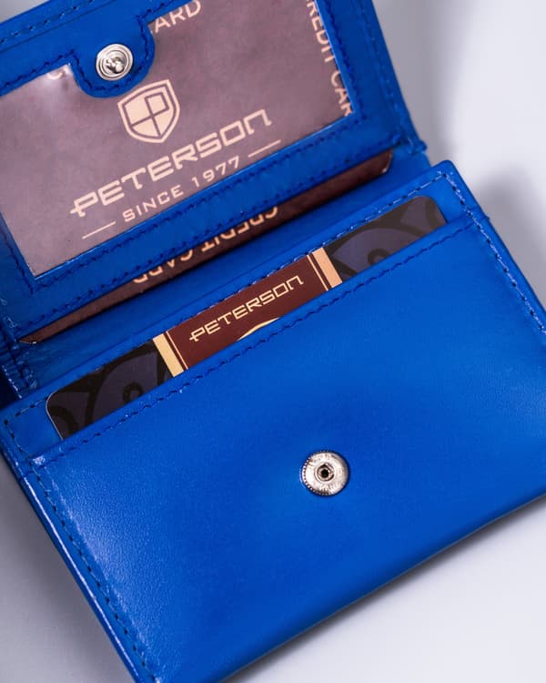 Lille damepung i læder med RFID Protect-system - Peterson