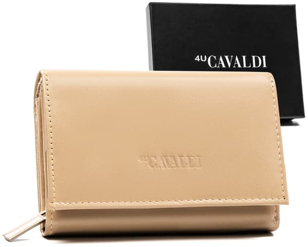 Velká, kožená dámská peněženka na patentku - 4U Cavaldi