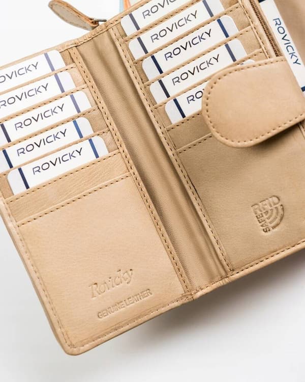 Elegantní dámská peněženka z přírodní kůže - Rovicky
