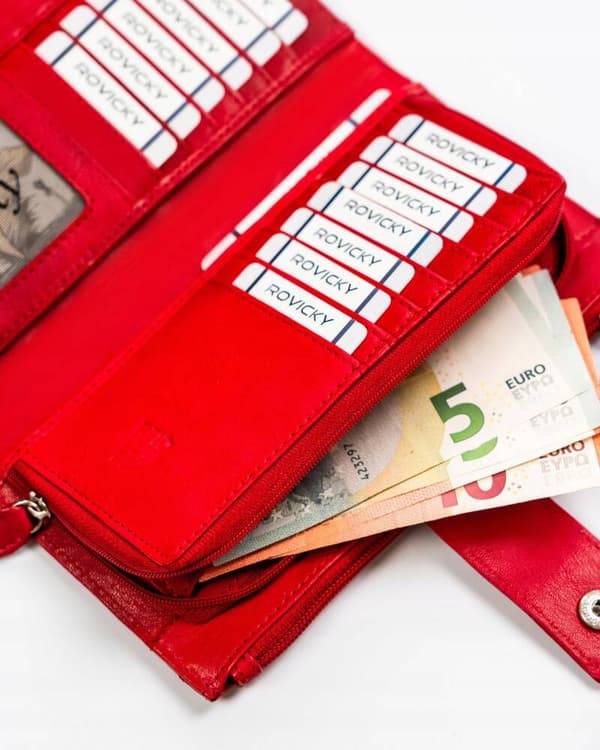 Velká dámská peněženka z přírodní kůže - Rovicky