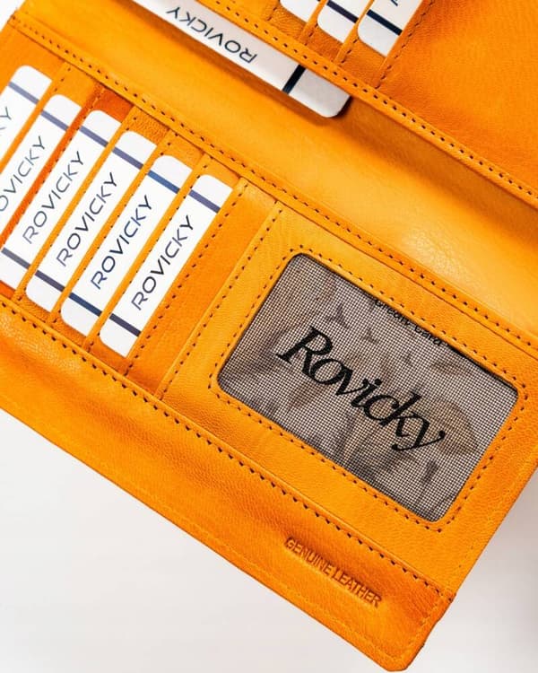 Velká dámská peněženka z přírodní kůže - Rovicky