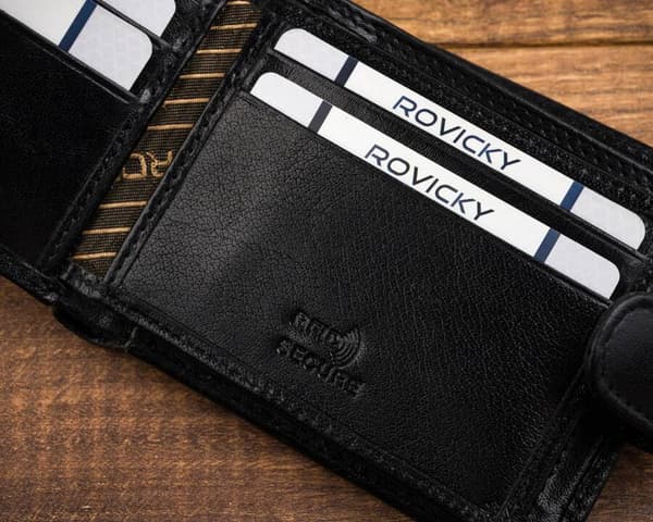 Klasická, kožená pánská peněženka na patentku - Rovicky