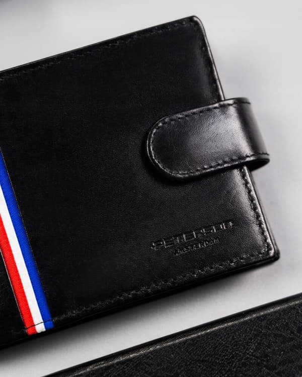 Velká, kožená pánská peněženka na patentku - Peterson