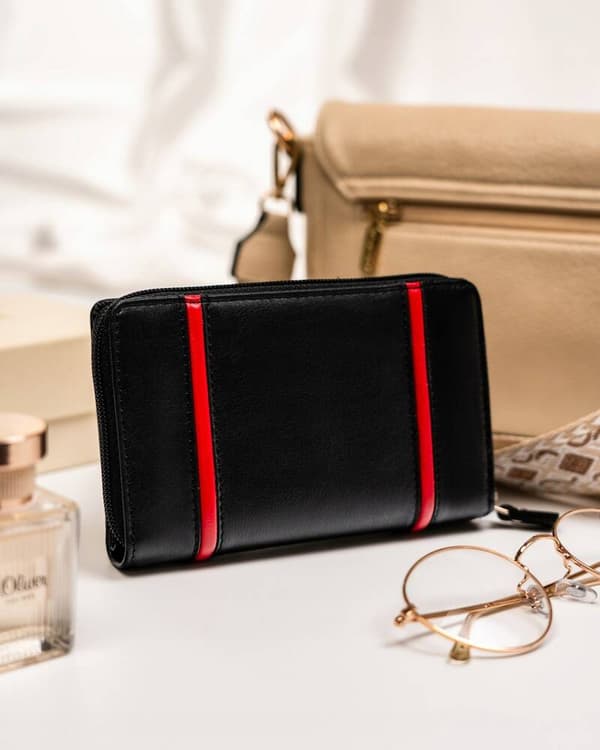 Elegantní dámská kožená peněženka na patentku a zip - Peterson