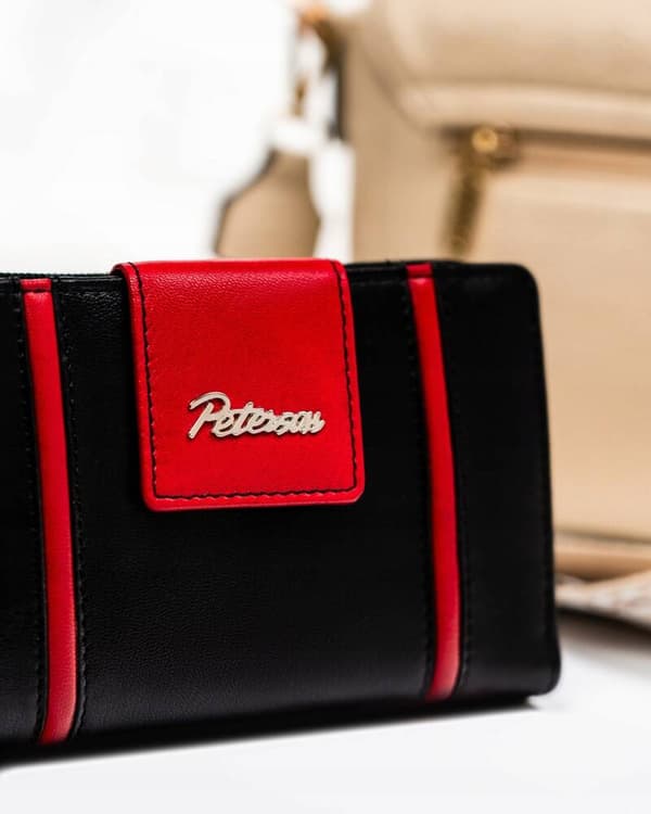 Elegantní dámská kožená peněženka na patentku a zip - Peterson