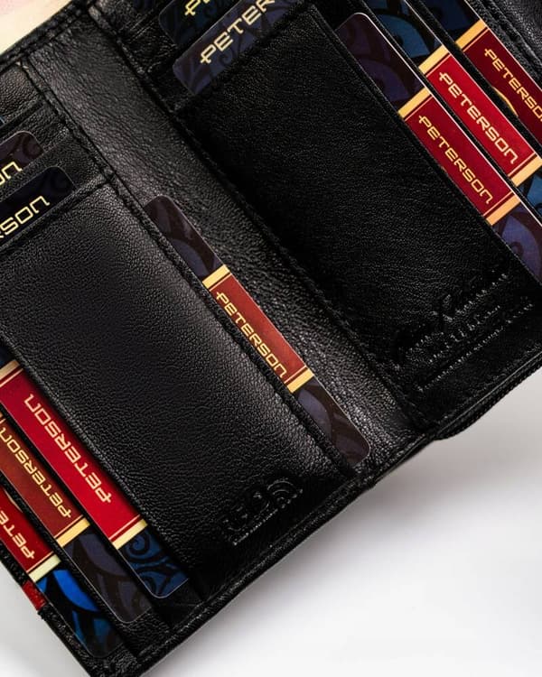 Elegantní dámská kožená peněženka na patentku a zip - Peterson