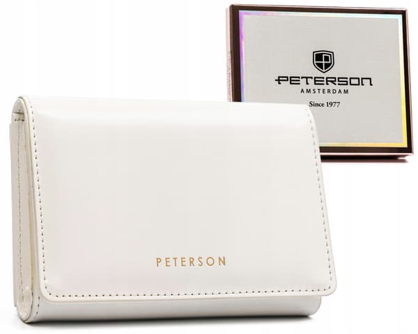 Dámská peněženka z ekologické kůže na patentku a zip - Peterson