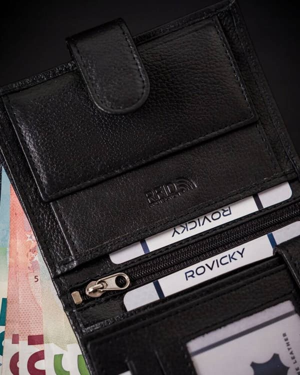 Velká, kožená pánská peněženka na patentku - 4U Cavaldi
