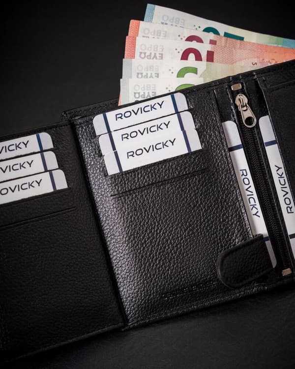 Velká, kožená pánská peněženka na patentku - 4U Cavaldi