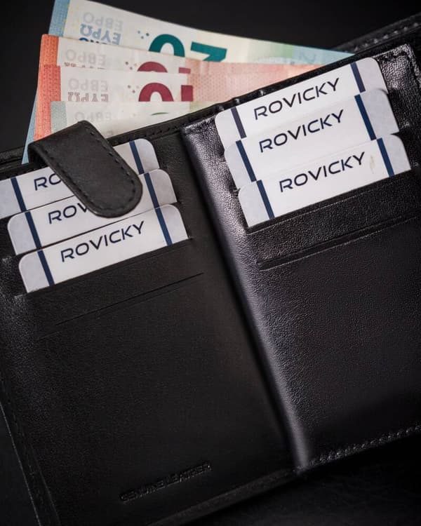 Stylová pánská kožená peněženka bez zapínání - Rovicky