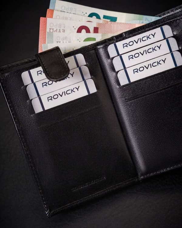 Stylová pánská kožená peněženka na patentku - Rovicky