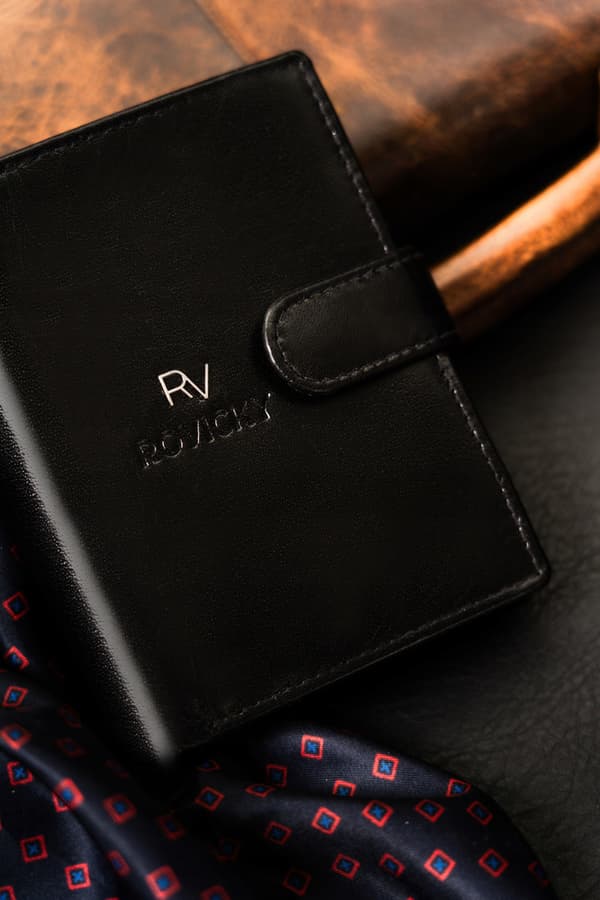 Pánská peněženka z přírodní kůže vybavená systémem RFID - Rovicky