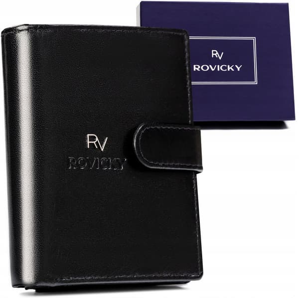 Pánská peněženka z přírodní kůže vybavená systémem RFID - Rovicky