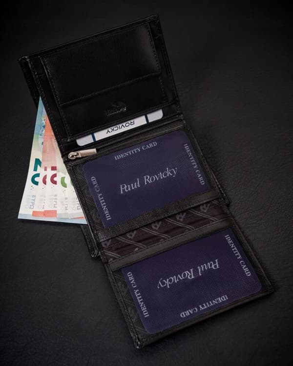 Pánská peněženka vybavená RFID systémem z přírodní kůže - Rovicky