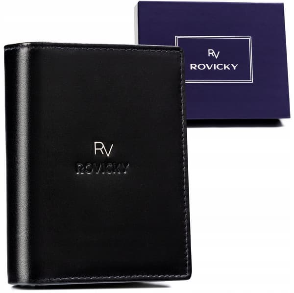 Pánská peněženka vybavená RFID systémem z přírodní kůže - Rovicky