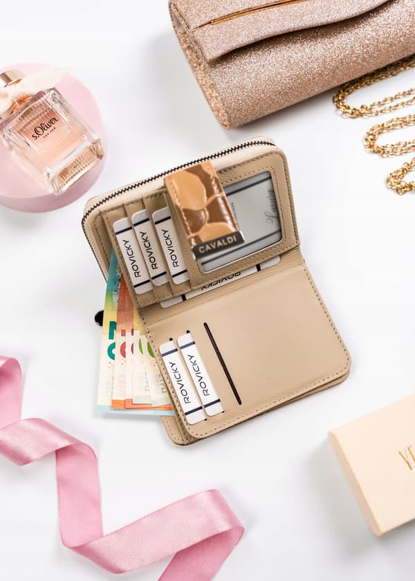 Stylová dámská peněženka z přírodní a ekologické kůže - 4U Cavaldi