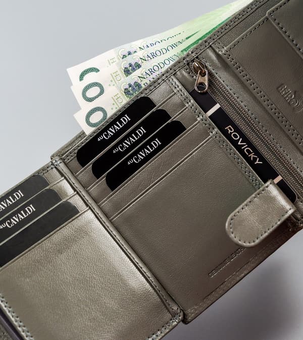 Střední dámská kožená peněženka na patentku - 4U Cavaldi