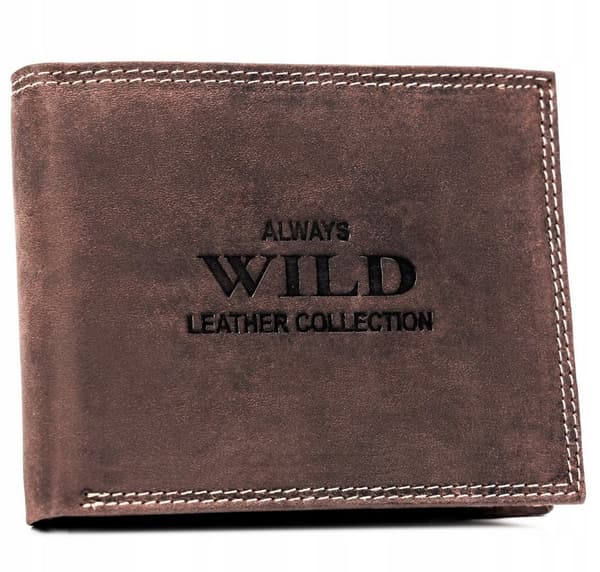 Velká pánská peněženka z přírodní kůže bez zapínání - Always Wild