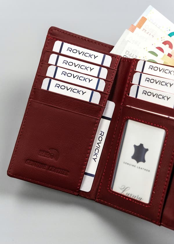 Středně velká dámská peněženka z přírodní a ekologické kůže - 4U Cavaldi