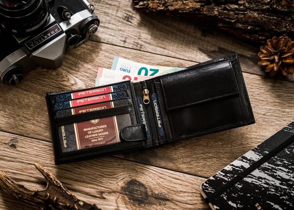 Kožená pánská peněženka s RFID systémem - Peterson
