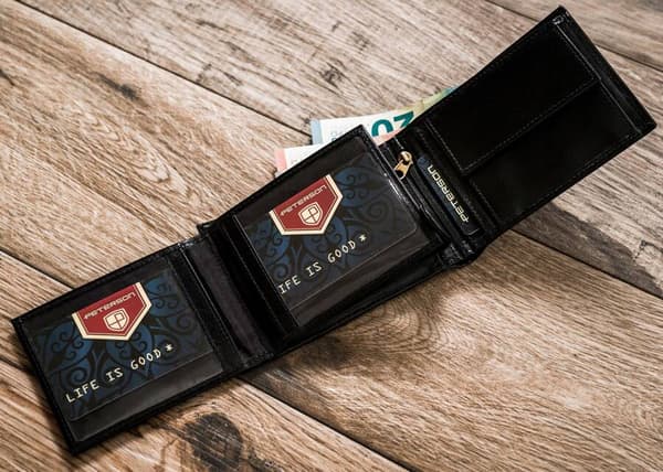 Kožená pánská peněženka s RFID systémem - Peterson