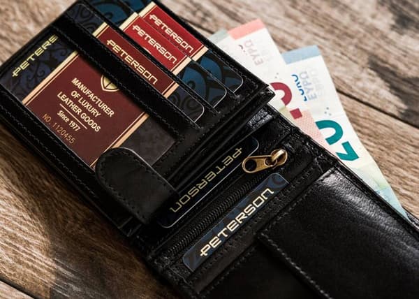 Kožená pánská peněženka s RFID systémem - Peterson