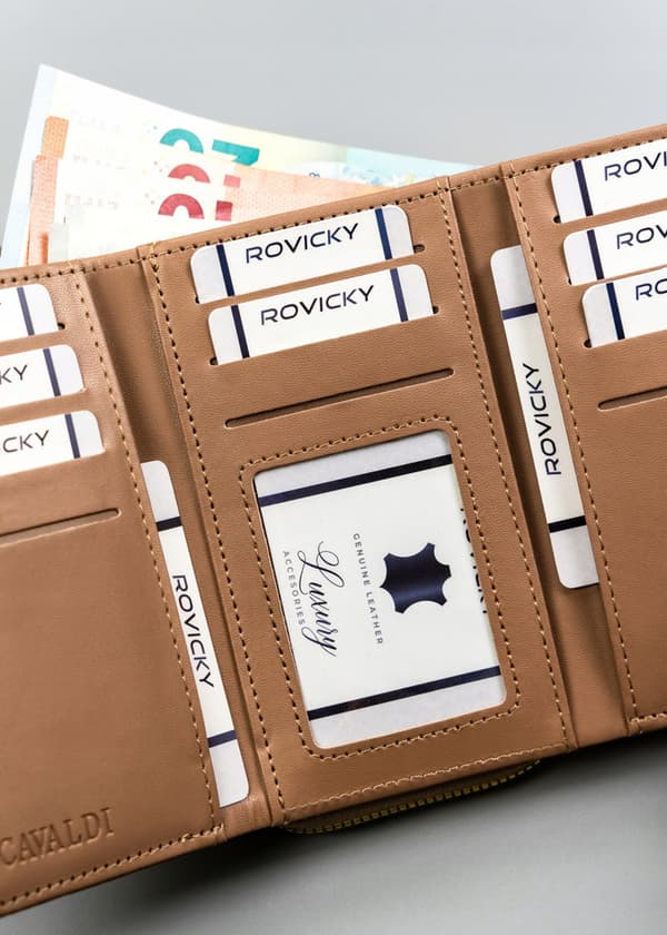 Klasická, horizontální dámská peněženka z ekologické kůže - 4U Cavaldi