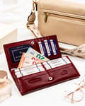 Miniatyrbild 5 av 8: Velká, kožená dámská peněženka s RFID systémem - Rovicky