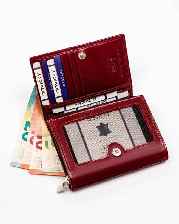Kožená, střední dámská peněženka s RFID systémem - Rovicky
