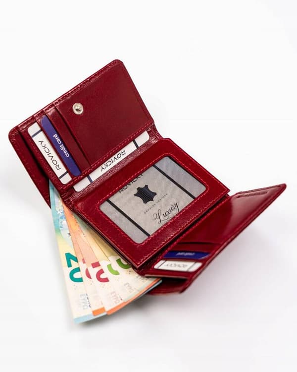 Střední dámská peněženka s RFID systémem z přírodní kůže - Rovicky