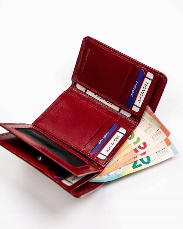 Střední dámská peněženka s RFID systémem z přírodní kůže - Rovicky