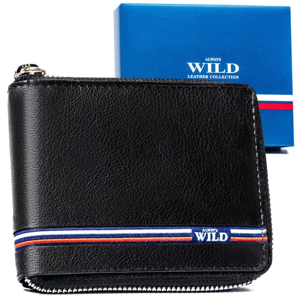 Pánská kožená peněženka na zip - Always Wild