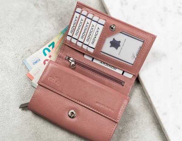 Dámská kožená peněženka s prostorem na fotky a RFID systémem - 4U Cavaldi