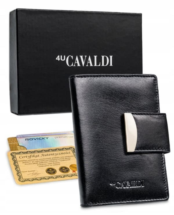 Vertikální dámská kožená peněženka - 4U Cavaldi